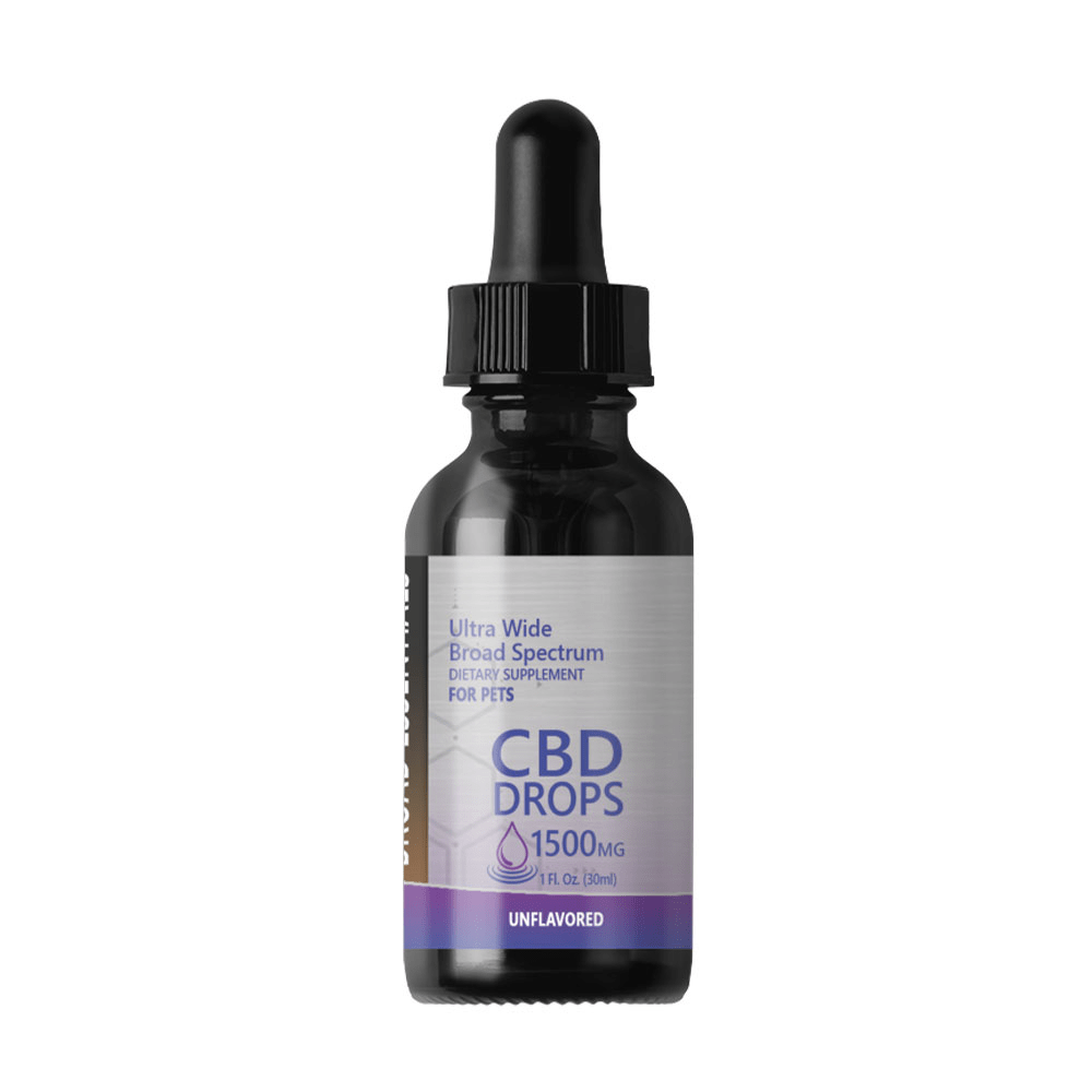 Dog and Pet Stuff 1500mg / Unflavored CBD Drops - CBD Tincture for Dogs and Cats