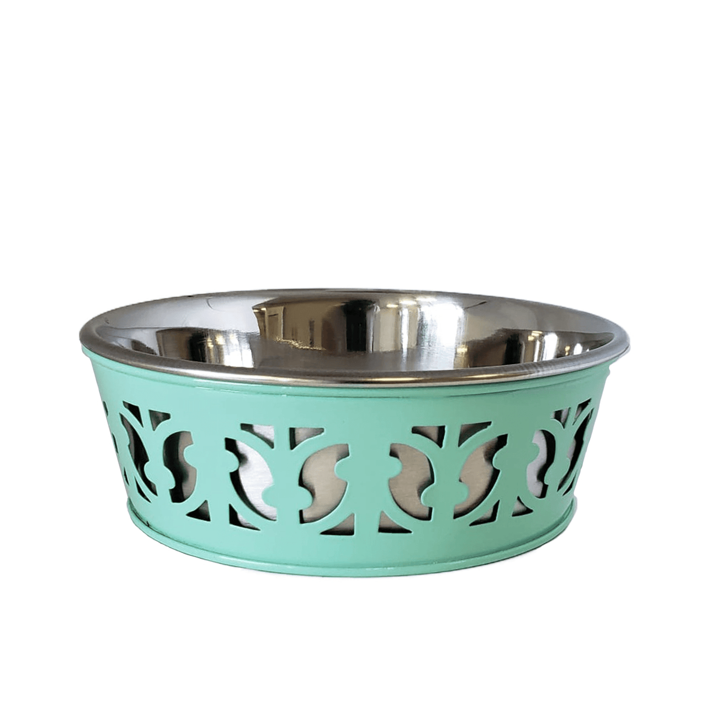 Dog and Pet Stuff 16 oz Stainless Steel Country Farmhouse Dog Bowl, RE Mint Green