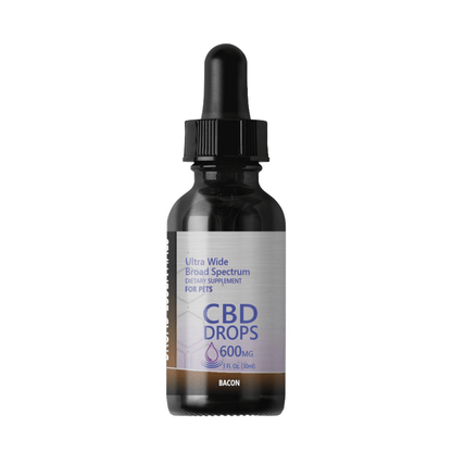 Dog and Pet Stuff 600mg / Bacon Flavored CBD Drops - CBD Tincture for Dogs and Cats