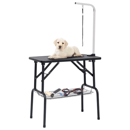 Dog and Pet Stuff Adjustable Dog Grooming Table with 1 Loop and Basket