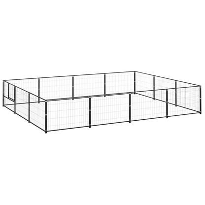 Dog and Pet Stuff Black Dog Kennel Black 129.2 ft² Steel