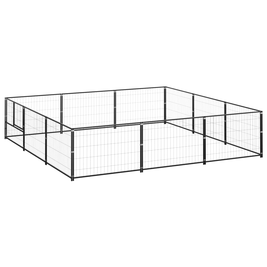 Dog and Pet Stuff Black Dog Kennel Black 96.9 ft² Steel