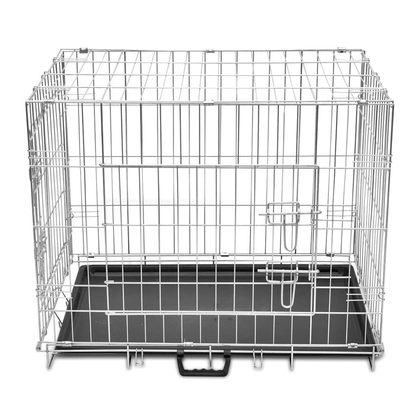 Dog and Pet Stuff Black Foldable Metal Dog Crate M