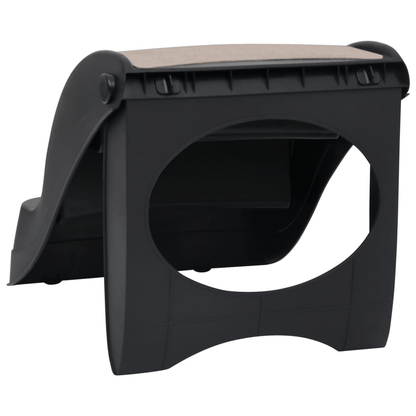 Dog and Pet Stuff Black Folding 3-Step Dog Stairs Black