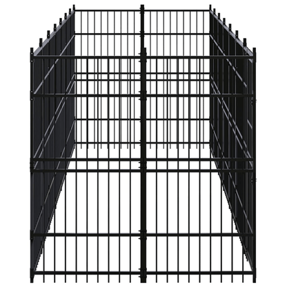 Dog and Pet Stuff Black Outdoor Dog Kennel Steel 138.9 ft²