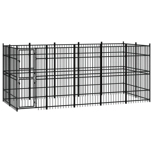 Dog and Pet Stuff Black Outdoor Dog Kennel Steel 99.2 ft²