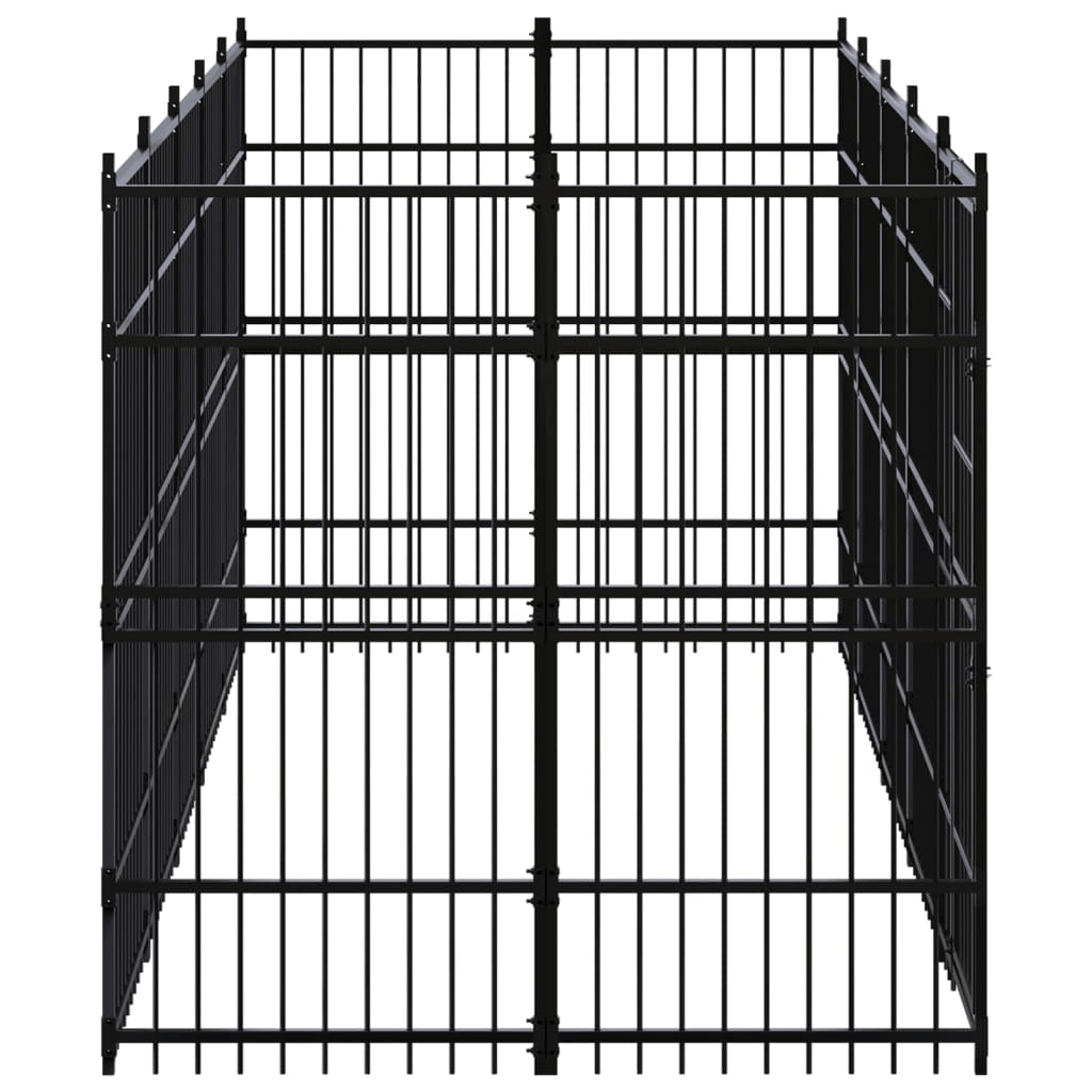 Dog and Pet Stuff Black Outdoor Dog Kennel Steel 99.2 ft²