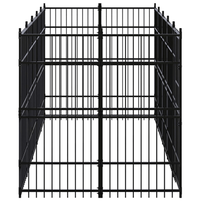 Dog and Pet Stuff Black Outdoor Dog Kennel Steel 99.2 ft²