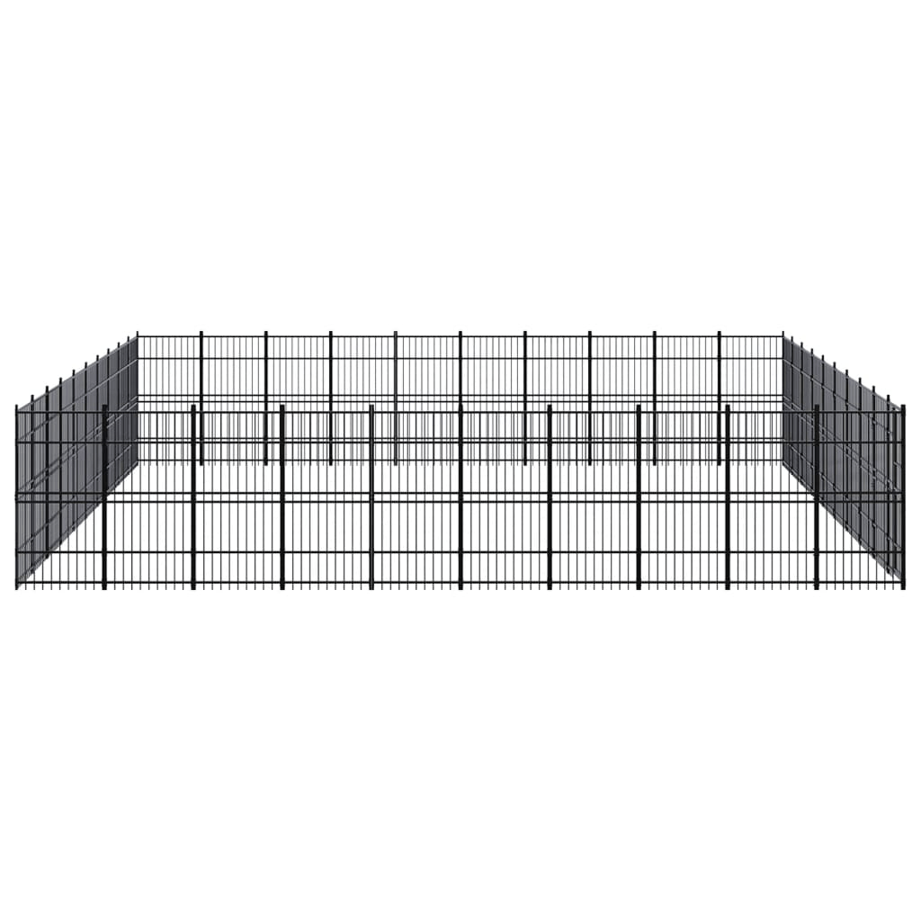 Dog and Pet Stuff Black Outdoor Dog Kennel Steel 992 ft²