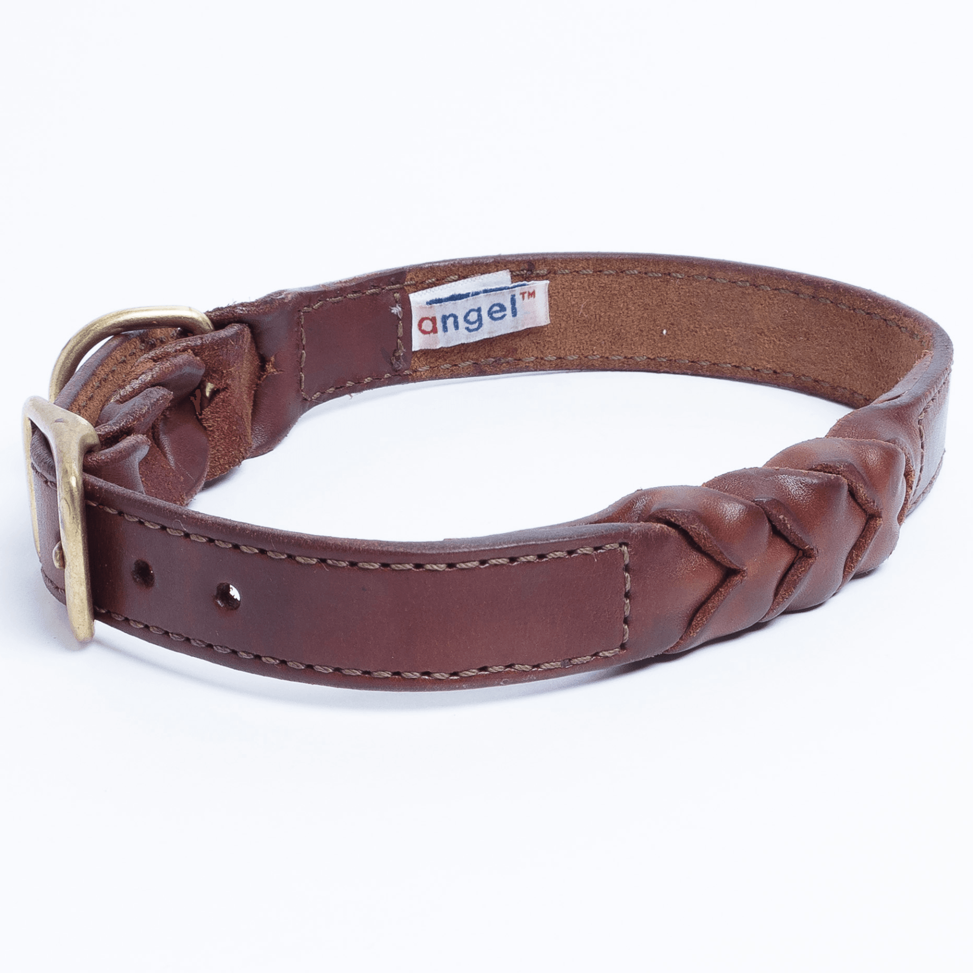 Dog and Pet Stuff Brown / 18” x 3/4” Braided Collar