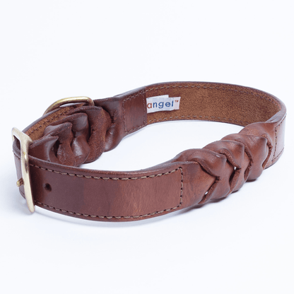 Dog and Pet Stuff Brown / 24” x 1.25” Braided Collar