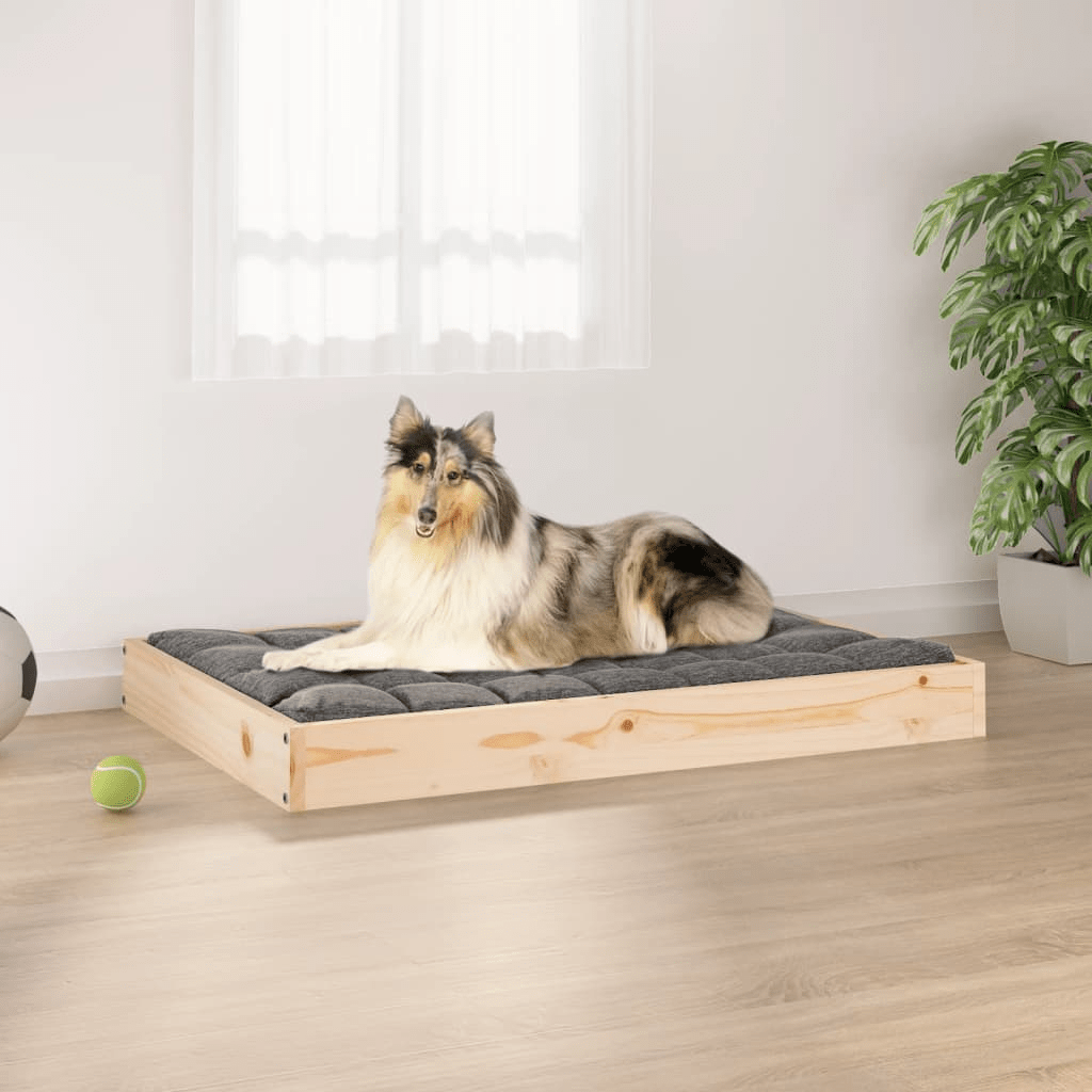 Dog and Pet Stuff Brown Dog Bed 36"x25.2"x3.5" Solid Wood Pine