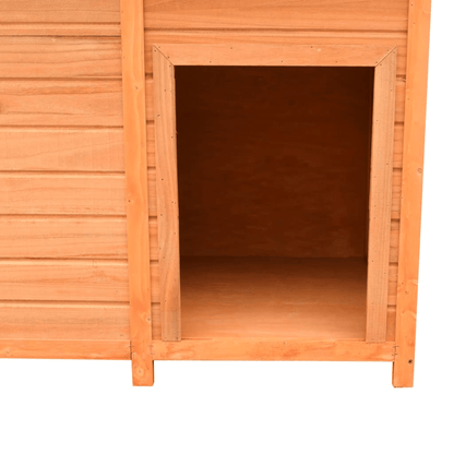 Dog and Pet Stuff Brown Dog Cage Solid Pine & Fir Wood 47.2"x30.3"x33.9"