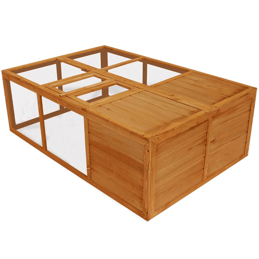 Dog and Pet Stuff Brown Outdoor Foldable Wooden Animal Cage
