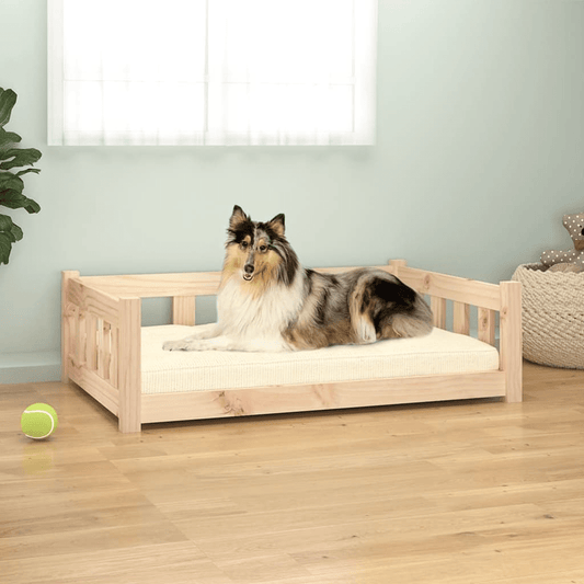 Dog and Pet Stuff Brown vidaXL Dog Bed 37.6"x25.8"x11" Solid Wood Pine
