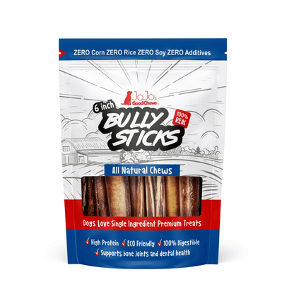 Dog and Pet Stuff Default All-Natural Beef Bully Stick Dog Treats - 6" Thick (3-Pack)