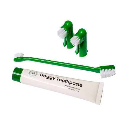 Dog and Pet Stuff Default Dental Kit with Natural Dog Toothpaste - 4 piece