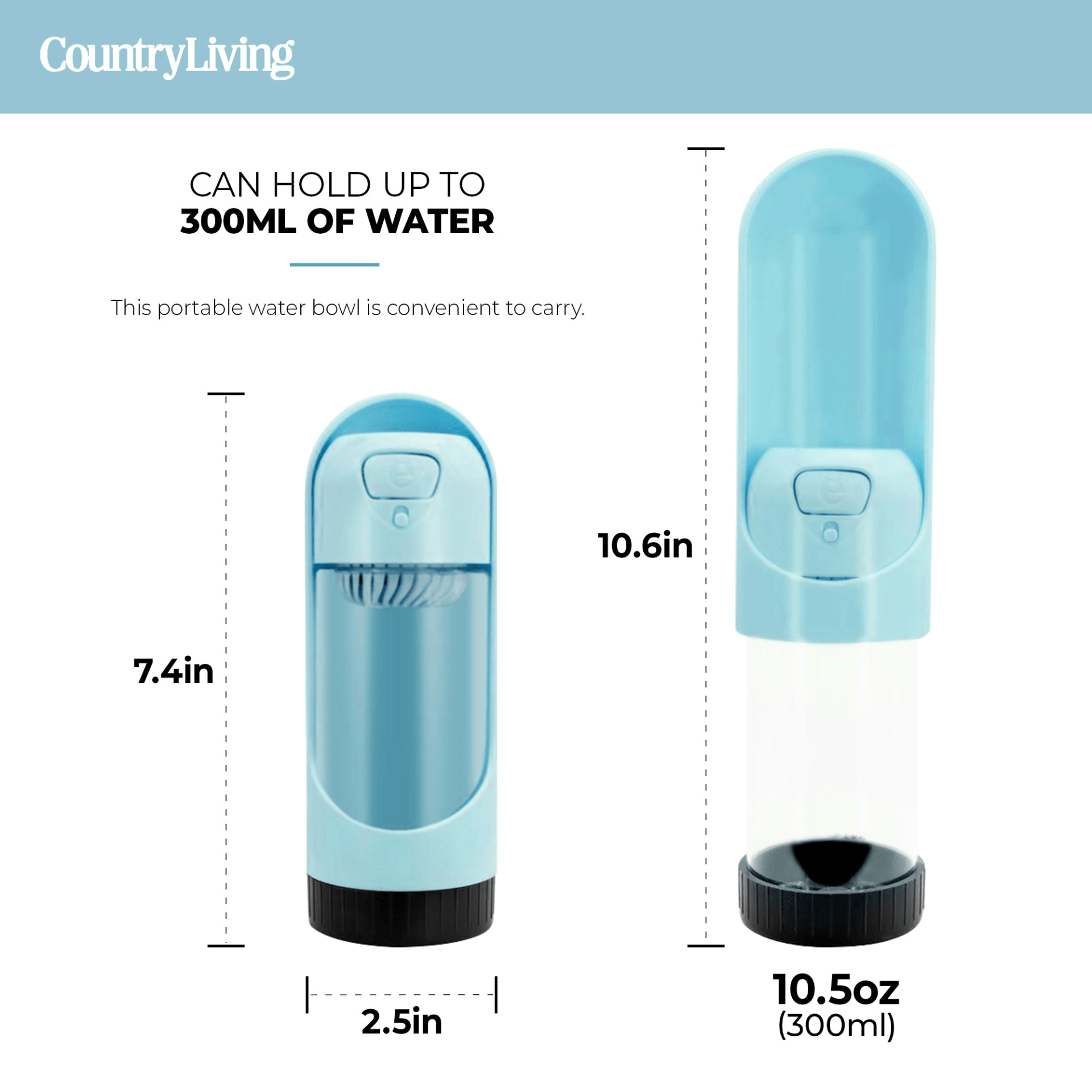 Dog and Pet Stuff Default Portable Dog Water Bottle- with Charcoal Filter