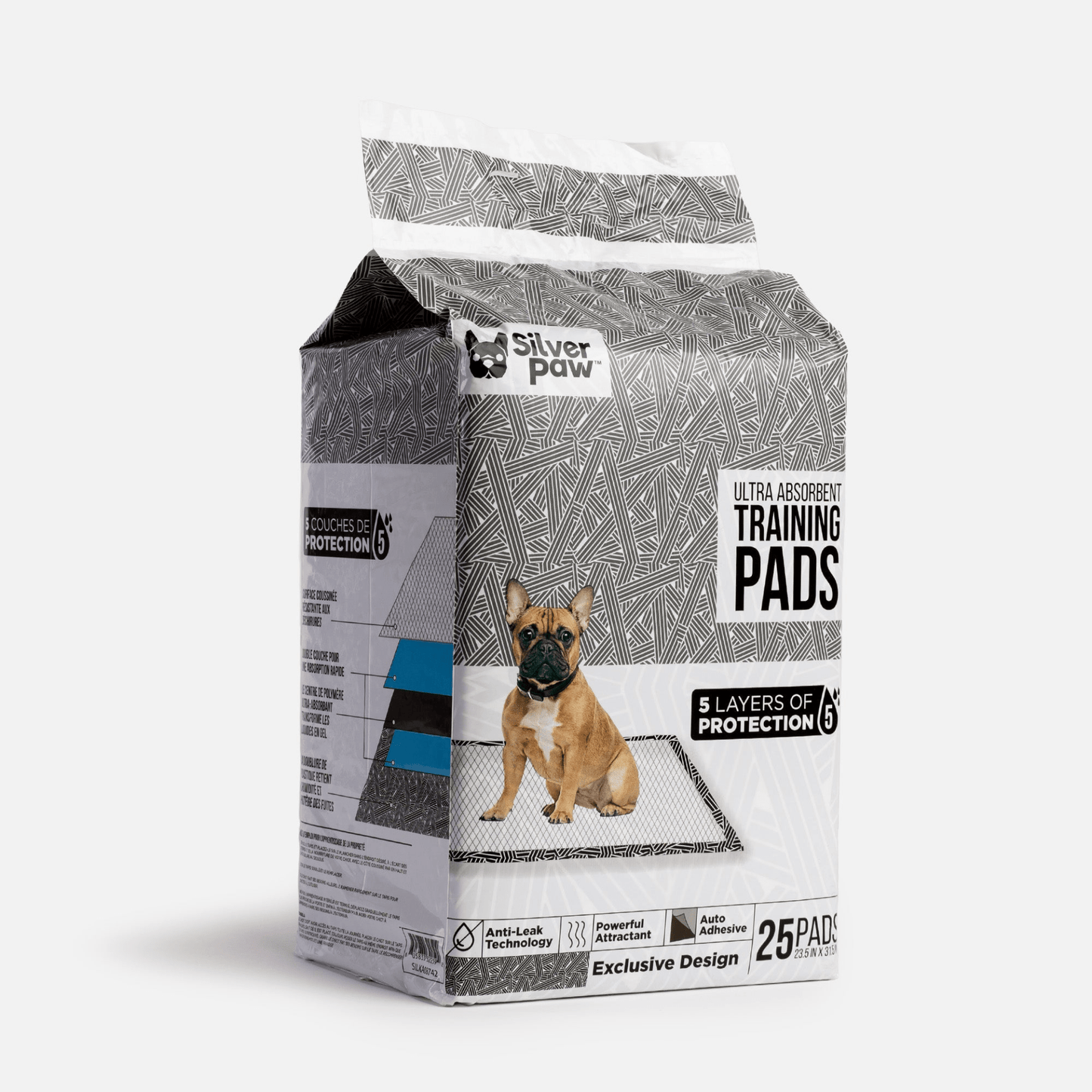 Dog and Pet Stuff Default Printed Dog Training Pads - Black & White - 25 ct