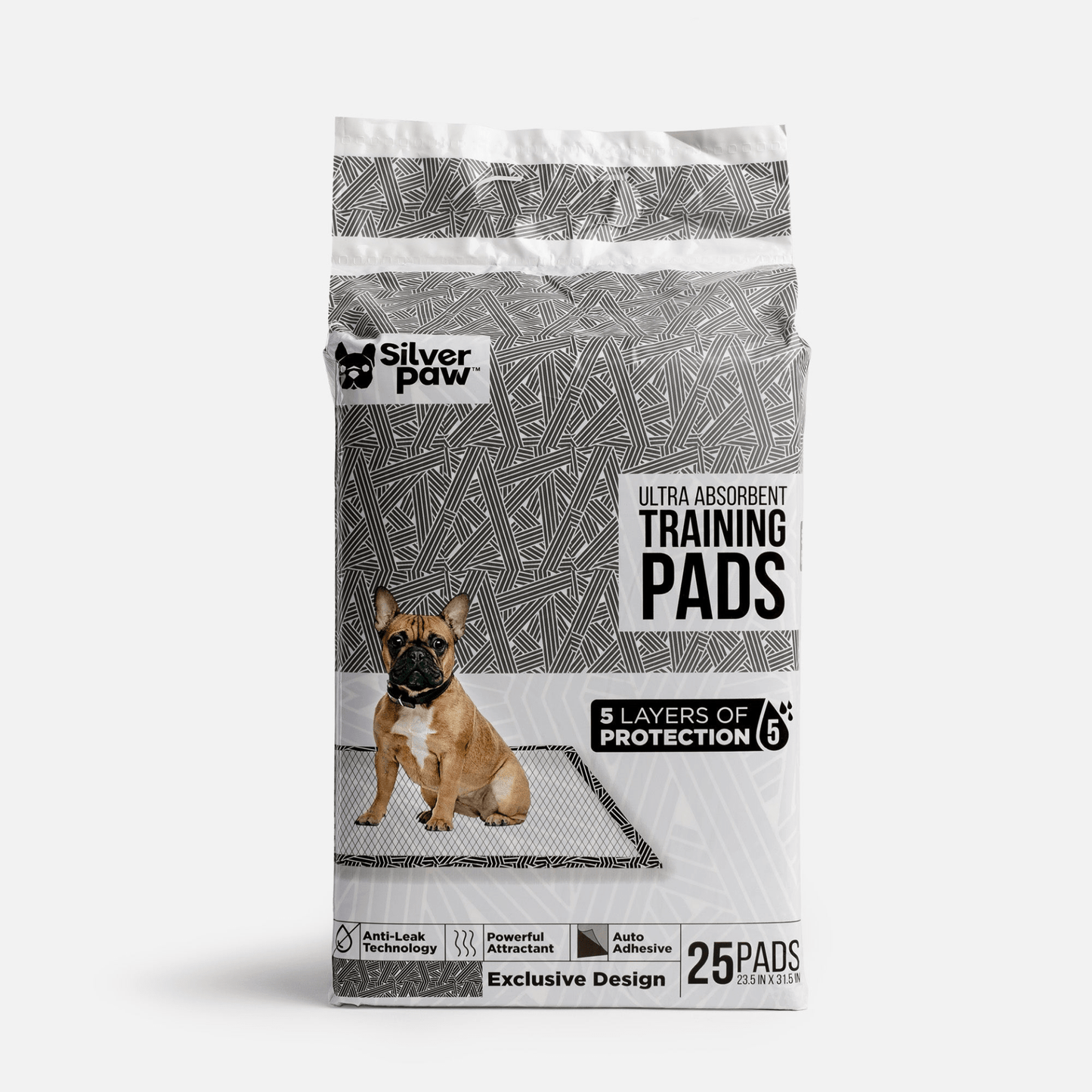 Dog and Pet Stuff Default Printed Dog Training Pads - Black & White - 25 ct