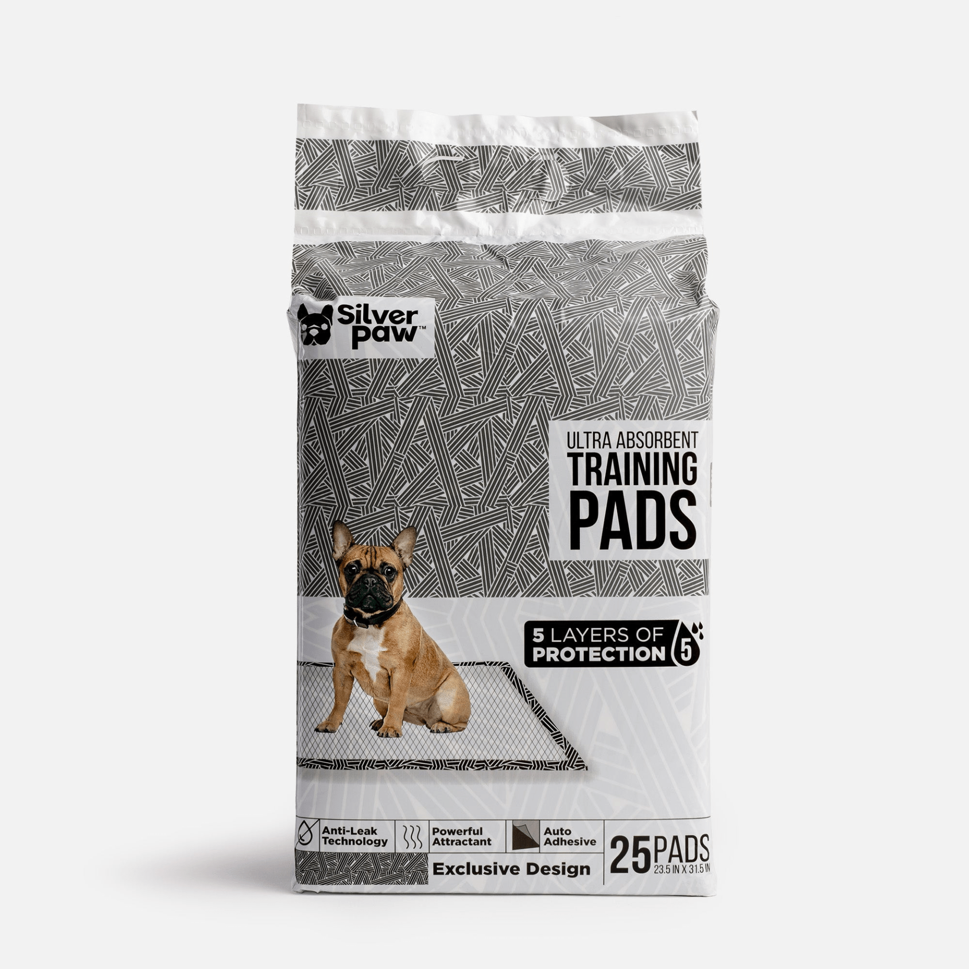 Dog and Pet Stuff Default Printed Dog Training Pads - Black & White - 25 ct