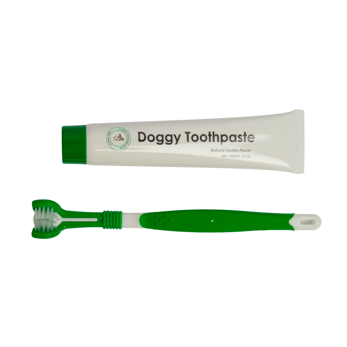 Dog and Pet Stuff Default Triple Headed Dog Tooth Brush with All-Natural Toothpaste