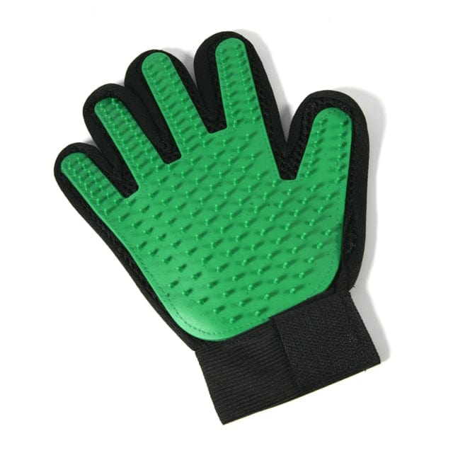 Dog and Pet Stuff green / left hand Pet Grooming Gloves