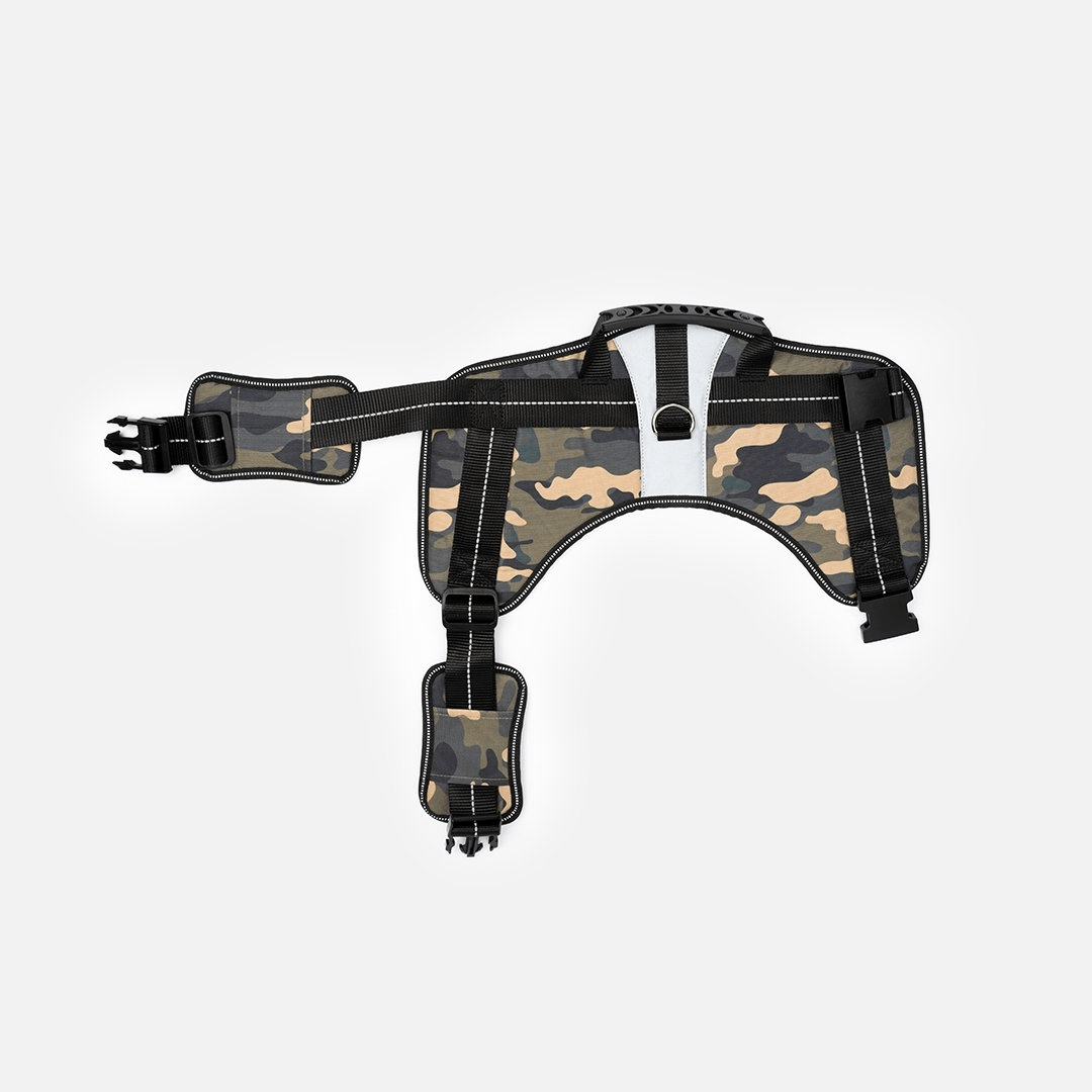 Dog and Pet Stuff Heavy Duty Harness Camo Green