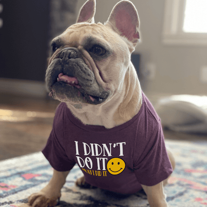 Dog and Pet Stuff I Didn't Do it Smiley Face Dog Shirt