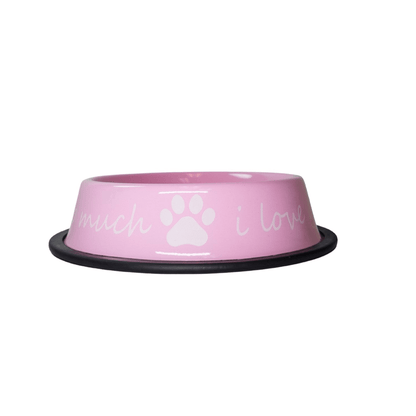 Dog and Pet Stuff I LOVE YOU SO MUCH Stainless Steel Dog Bowl (24oz)