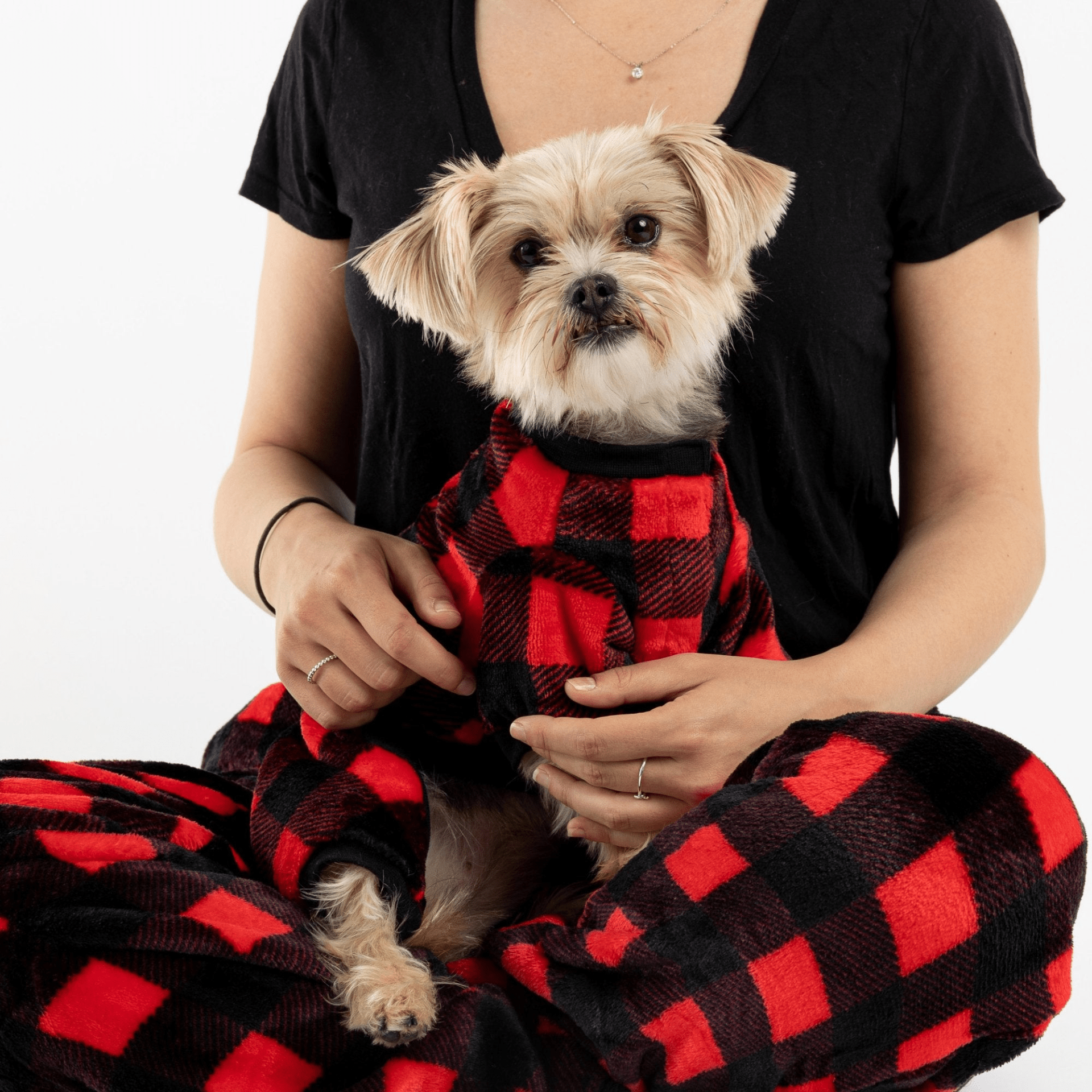 Dog and Pet Stuff Matching Human & Dog Pajama - Buffalo Plaid Red