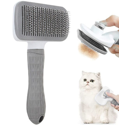 Dog and Pet Stuff Pet Brush Gray Square Grooming And Care Pet Brush