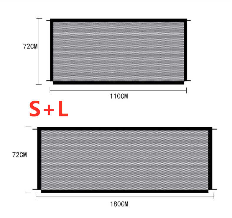 Dog and Pet Stuff Pet Safety Gate Black / S L Black Foldable Protection Pet Safety Gate