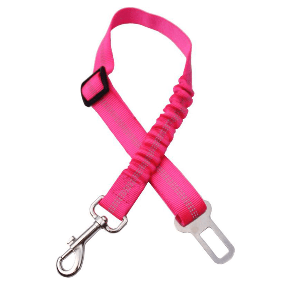 Dog and Pet Stuff Pink Car Elastic Safety Leash