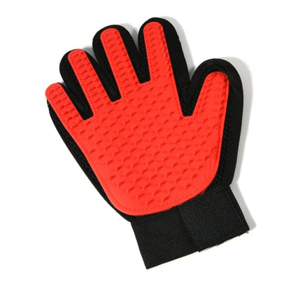 Dog and Pet Stuff Red / left hand Pet Grooming Gloves