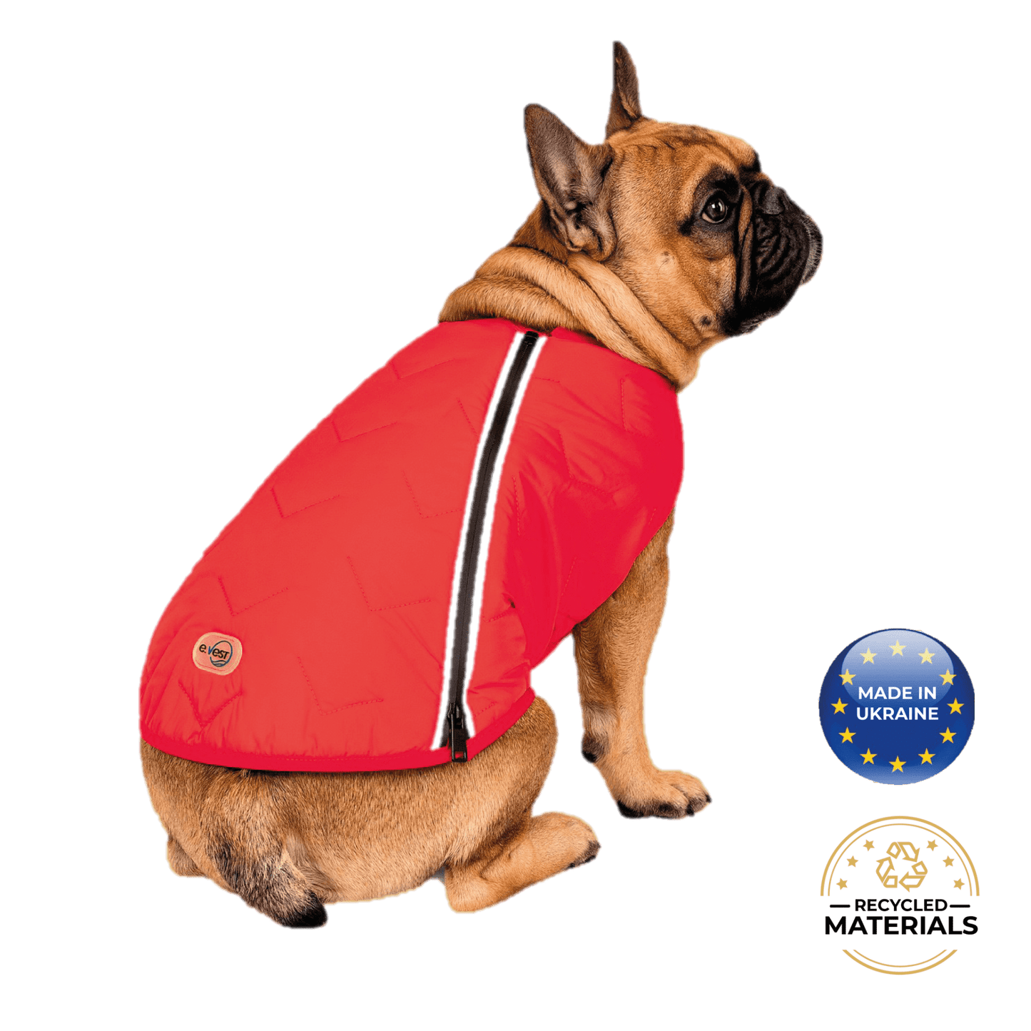 Dog and Pet Stuff Red / XS Sustainable Eco-Friendly Dog Jacket / Vest - Made in Ukraine