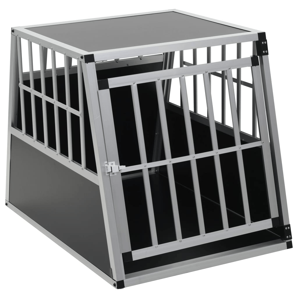 Dog and Pet Stuff Silver vidaXL Dog Cage with Single Door 25.6"x35.8"x27.4"