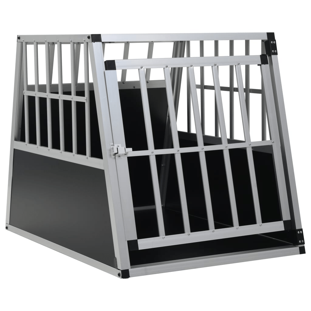 Dog and Pet Stuff Silver vidaXL Dog Cage with Single Door 25.6"x35.8"x27.4"