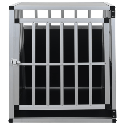 Dog and Pet Stuff Silver vidaXL Dog Cage with Single Door 25.6"x35.8"x27.4"