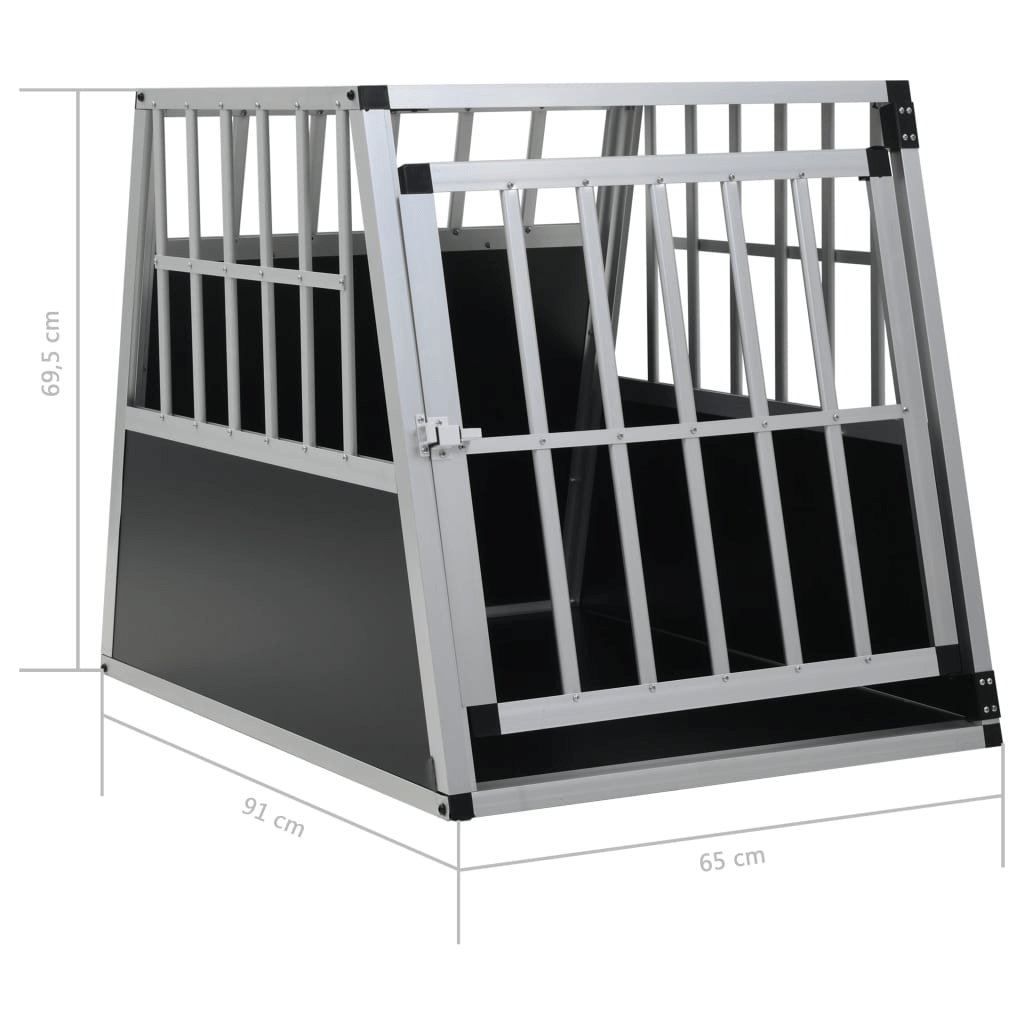 Dog and Pet Stuff Silver vidaXL Dog Cage with Single Door 25.6"x35.8"x27.4"