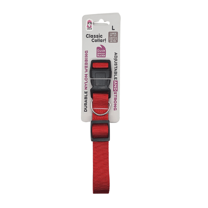 Dog and Pet Stuff Small / Red Quick Release Nylon Dog Collar