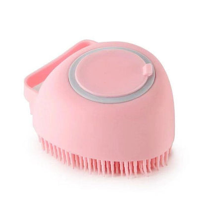 Dog and Pet Stuff Soft Wash Brush Heart-shaped Pink / As the pictures Pet Bathroom Massage Soft Brush