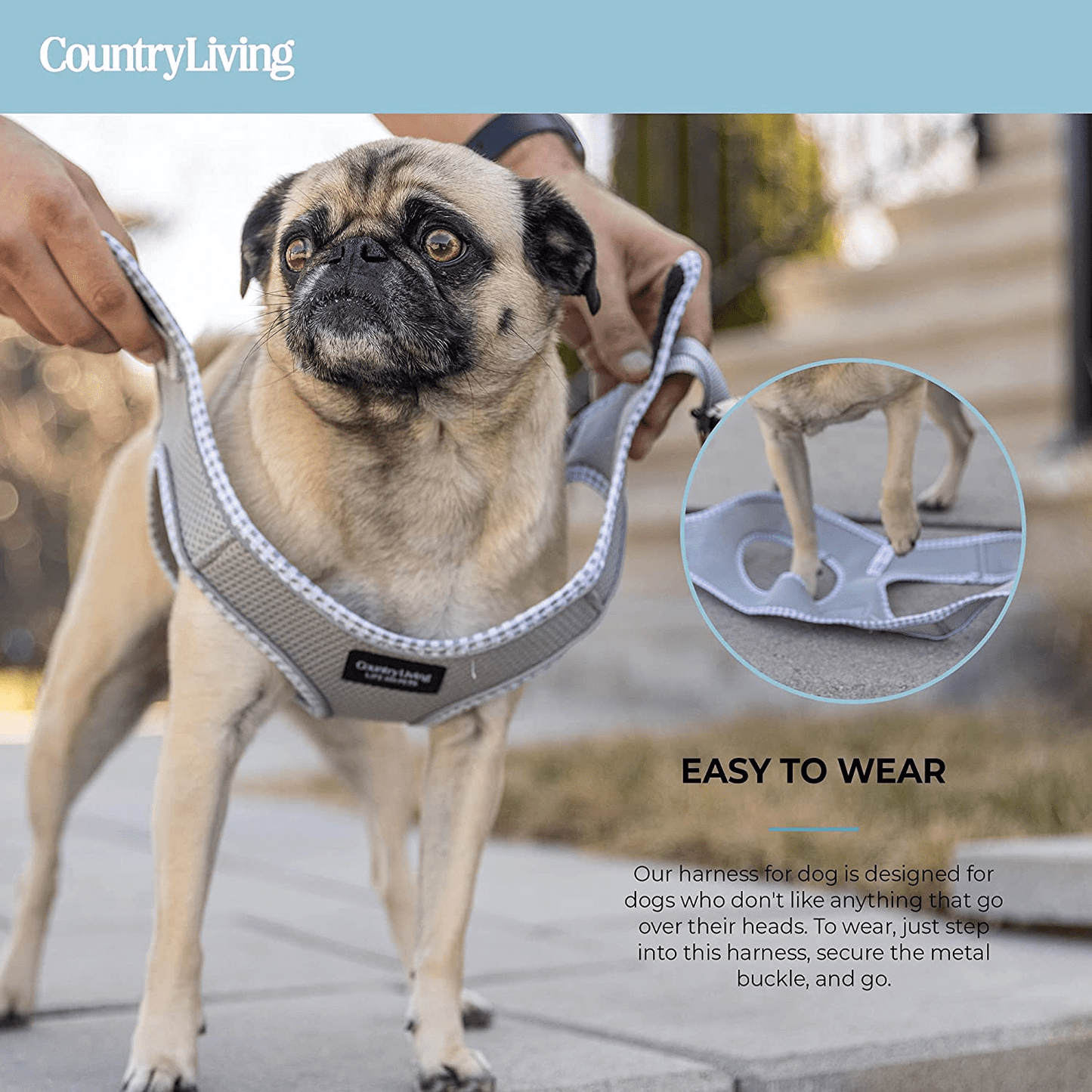Dog and Pet Stuff Step-In Dog Harness - Grey