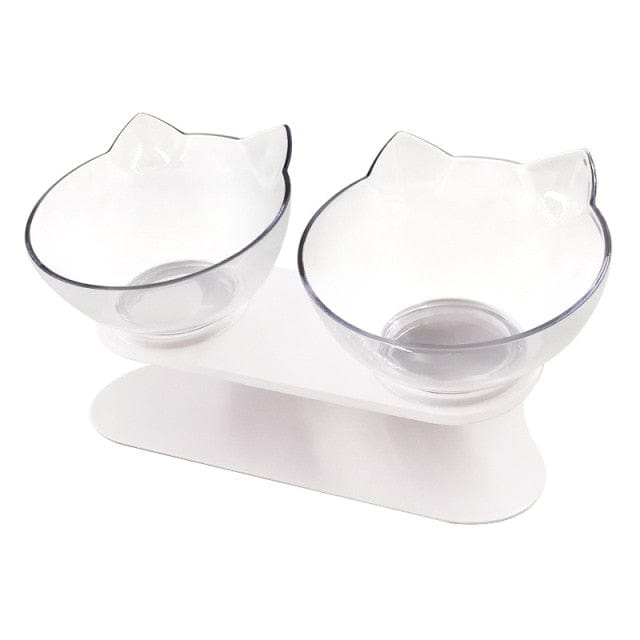 Dog and Pet Stuff TP Double Bowl Pet Double Cat Bowl With Raised Stand