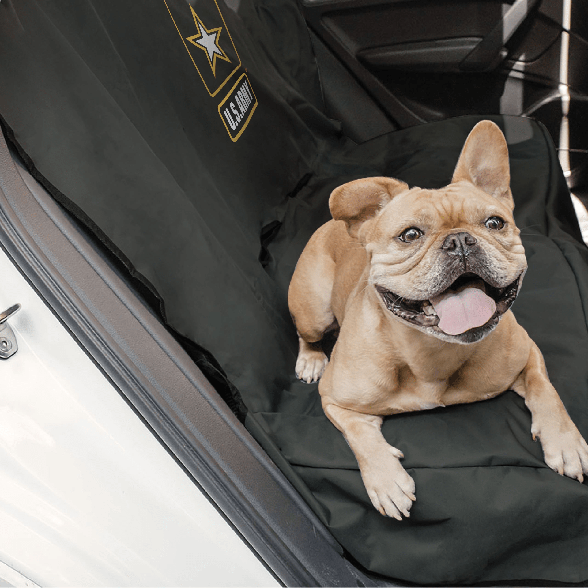 Dog and Pet Stuff US Army Car Bench Seat Pet Cover - Dark Camo