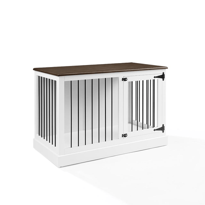 Dog and Pet Stuff Winslow Small Credenza Dog Crate White/Dark Brown